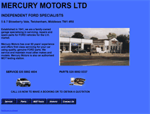 Tablet Screenshot of mercurymotors.co.uk